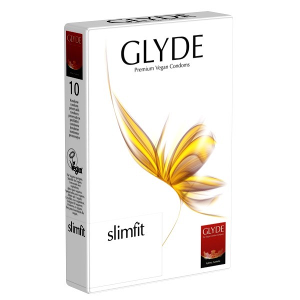 Preservativos ultra-finos transparentes Glyde 10uni
