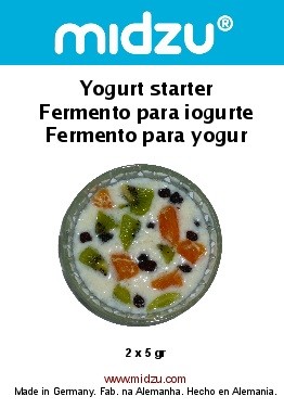 Fermento para iogurte Midzu - para leite ou bebida vegetal